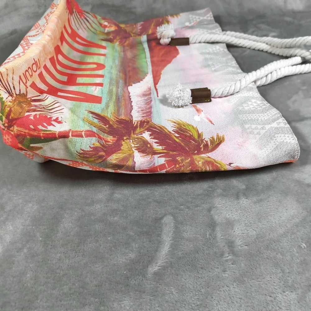 Rip Curl Tote Bag Womens Aloha‎ Beach Rope Handle Large Travel Surf Swim Pocket